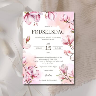Magnolia | Invitation fødselsdag