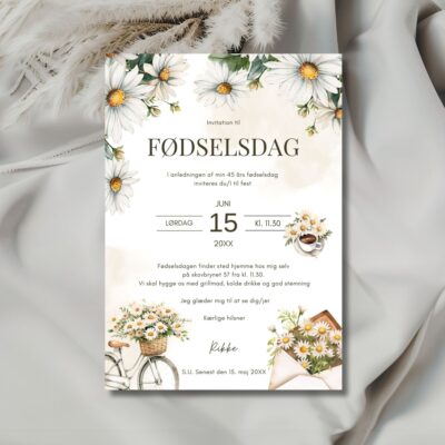 Marguerit | Invitation fødselsdag