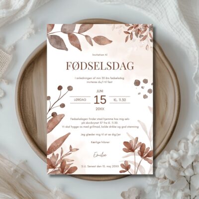 Mokka | Invitation fødselsdag