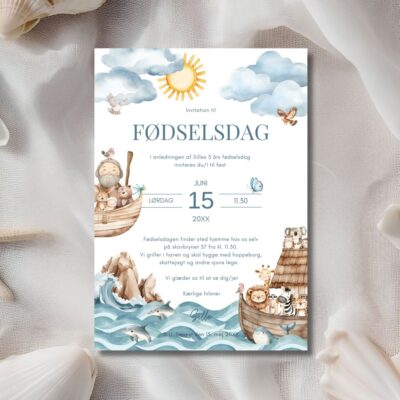 Noahs ark | Invitation børnefødselsdag