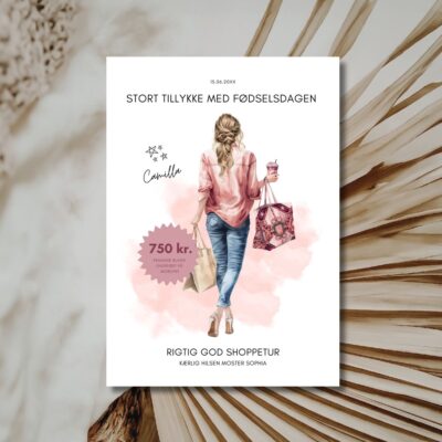 Shopping | Pengegave fødselsdag rosa