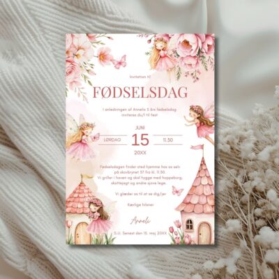 Pink feer | Invitation børnefødselsdag