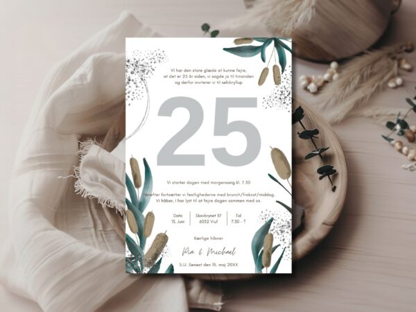 invitation sølvbryllup