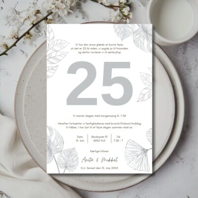 Sølvbryllup | Invitation sølvbryllup