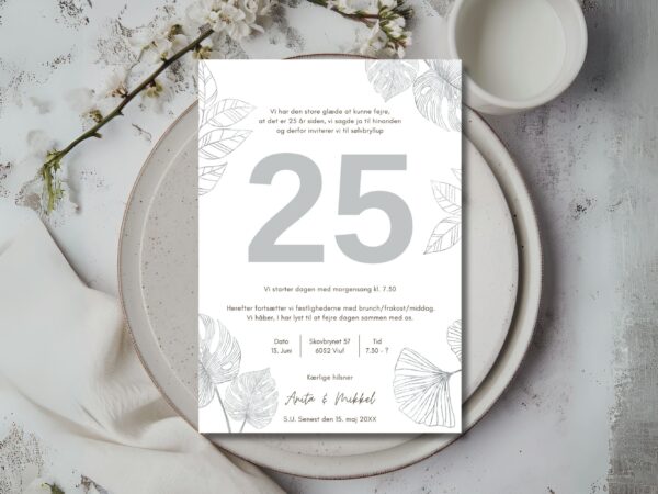 invitation sølvbryllup
