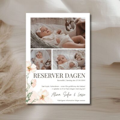 Alina | Save the date barnedåb