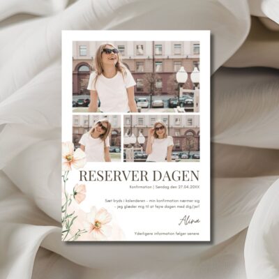 Alina | Save the date kort konfirmation