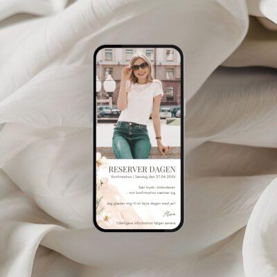 Alina | Save the date kort konfirmation digital
