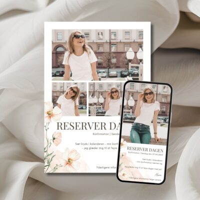 Alina | Save the date kort konfirmation kombi