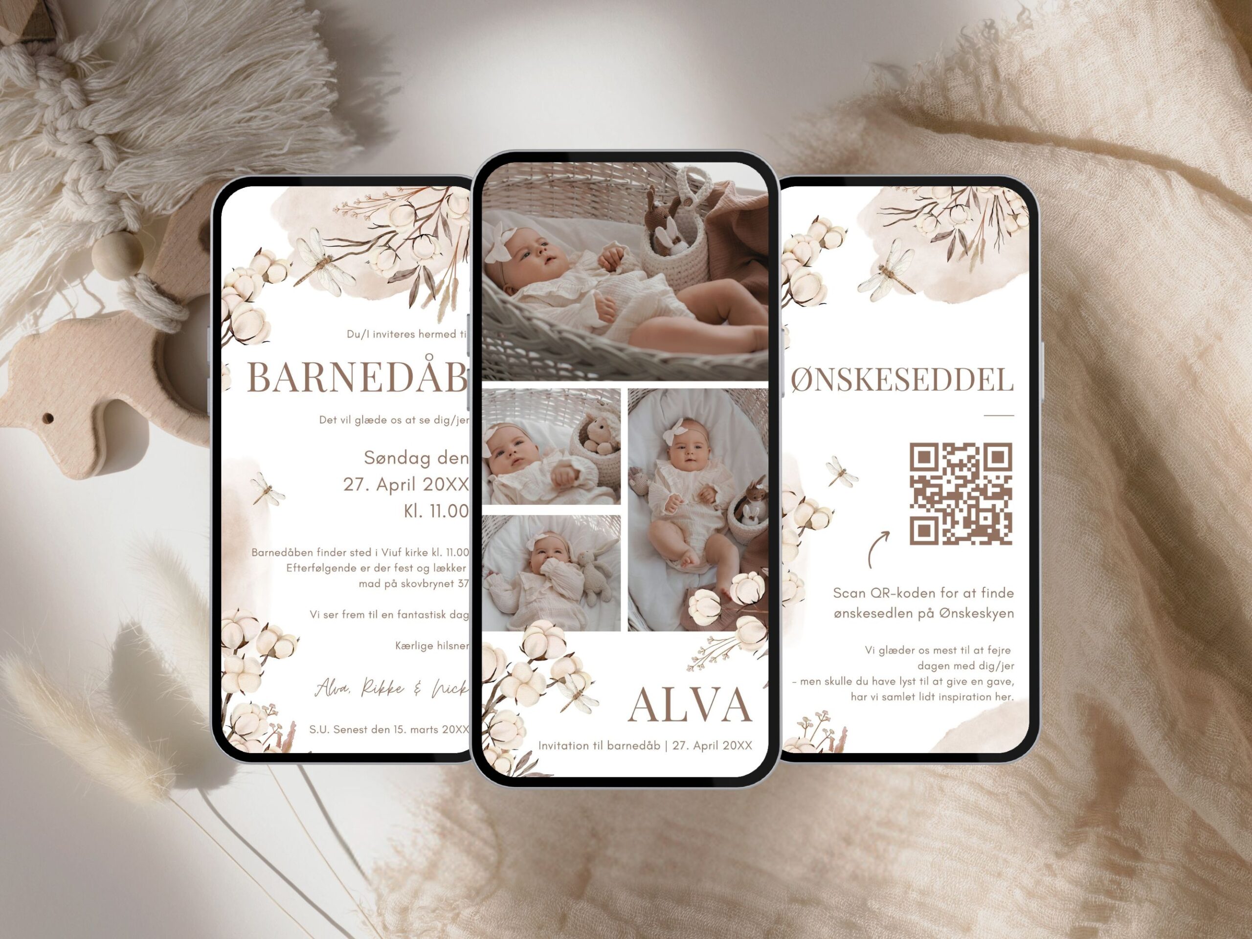 digital invitation barnedåb