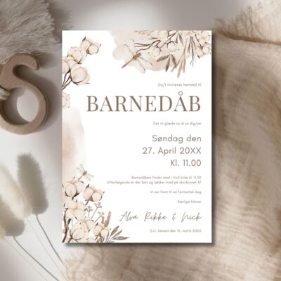 Alva | Invitation barnedåb basis