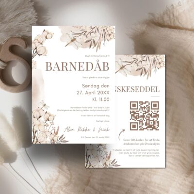 Alva | Invitation barnedåb lux