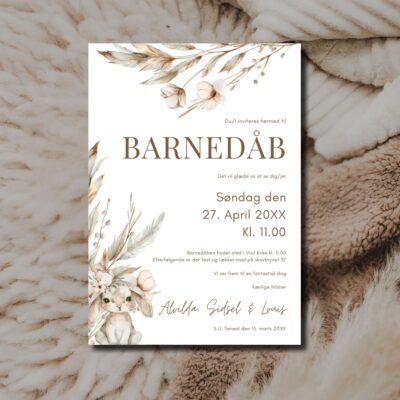 Alvilda | Invitation barnedåb basis