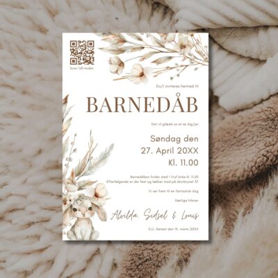Alvilda | Invitation barnedåb luxi