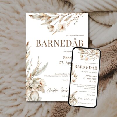 Alvilda | Invitation barnedåb kombi