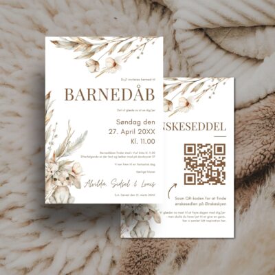 Alvilda | Invitation barnedåb lux