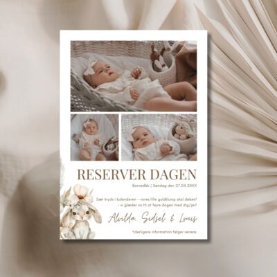 Alvilda | Save the date barnedåb