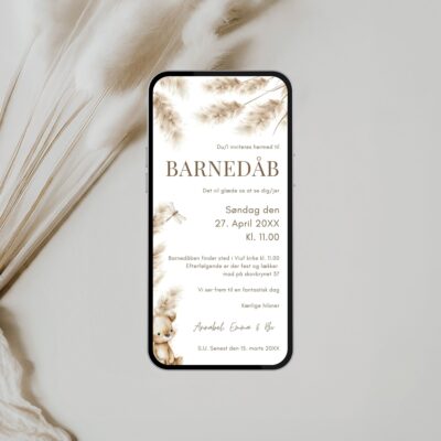 Annabel | Digital invitation barnedåb basis