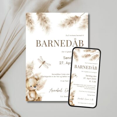Annabel | Invitation barnedåb kombi