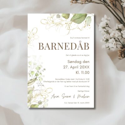 Aria | Invitation barnedåb basis