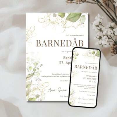 Aria | Invitation barnedåb kombi