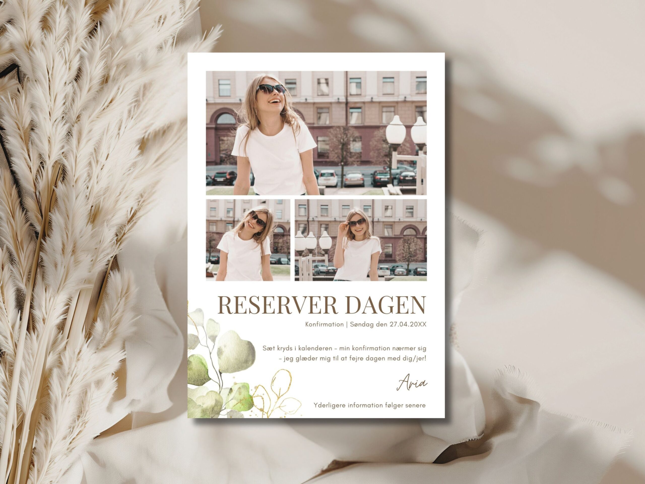 save the date kort konfirmation