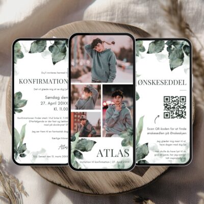 Atlas | Digital invitation konfirmation premium