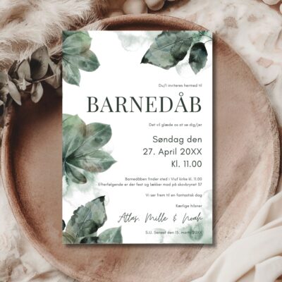 Atlas | Invitation barnedåb basis