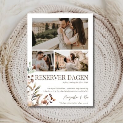 Augusta | Save the date kort bryllup