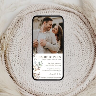 Augusta | Save the date kort bryllup digital