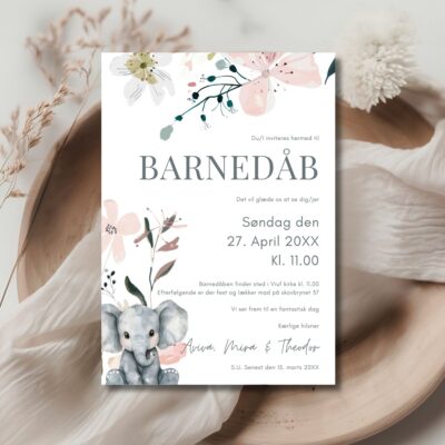 Aviva | Invitation barnedåb basis