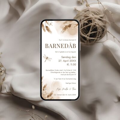 Aya | Digital invitation barnedåb basis