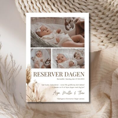 Aya | Save the date barnedåb