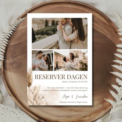 Aya | Save the date kort bryllup