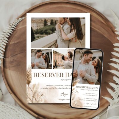 Aya | Save the date kort bryllup kombi