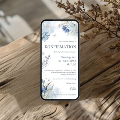 Billie | Digital invitation konfirmation basis