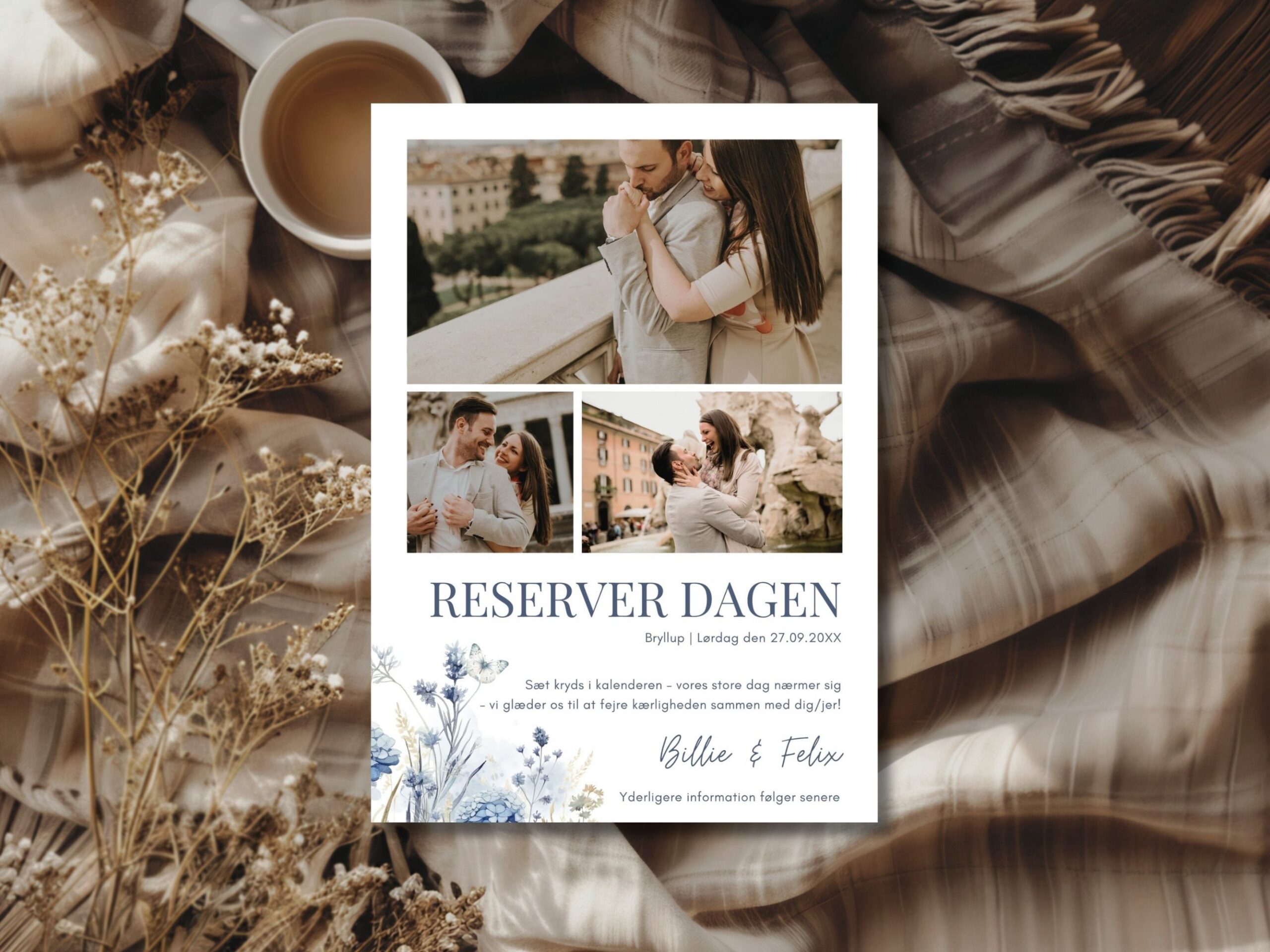 save the date kort bryllup