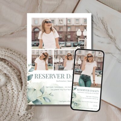 Emilie | Save the date kort konfirmation kombi