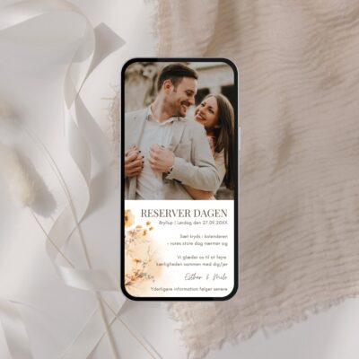 Esther | Save the date kort bryllup digital