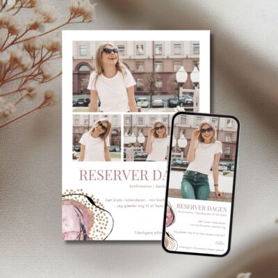 Hollie | Save the date kort konfirmation kombi