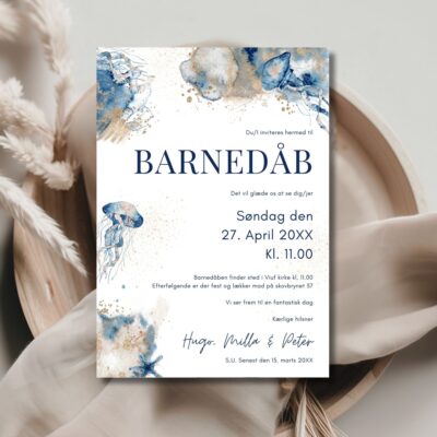 Hugo | Invitation barnedåb basis