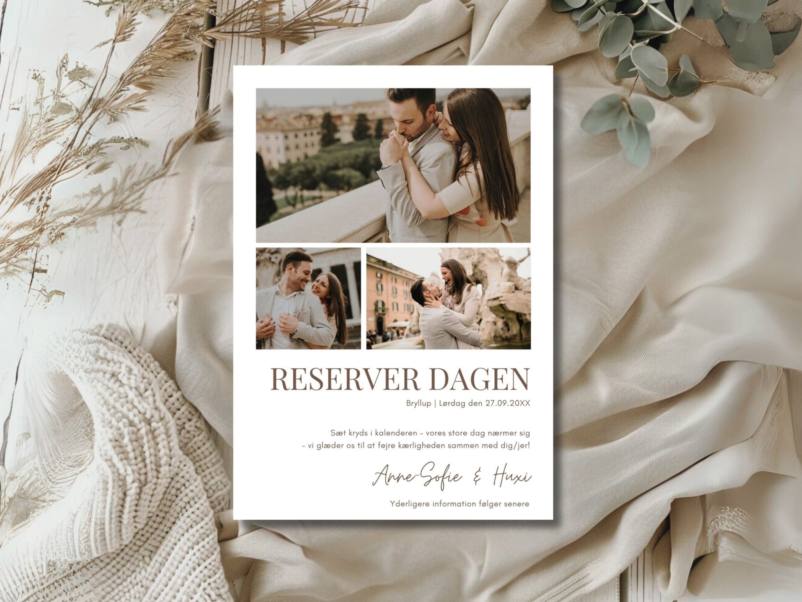save the date kort bryllup