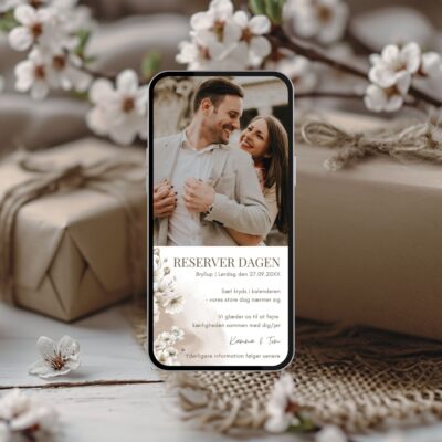 Kamma | Save the date kort bryllup digital