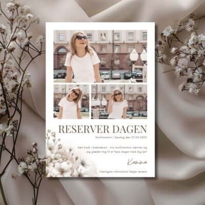 Kamma | Save the date kort konfirmation