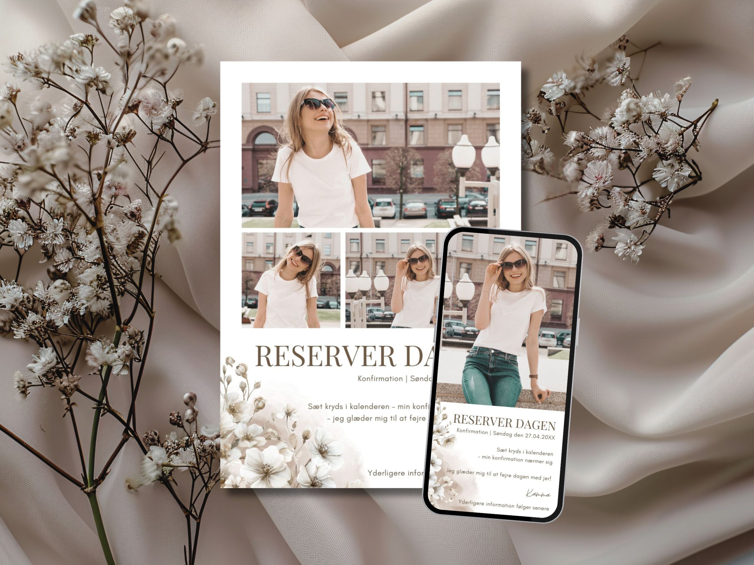 save the date kort konfirmation