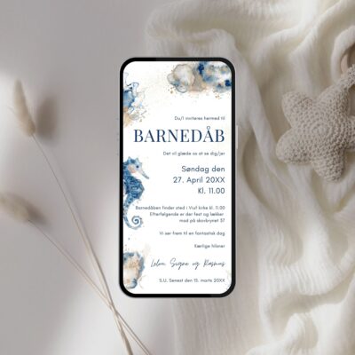 Lelou | Digital invitation barnedåb basis