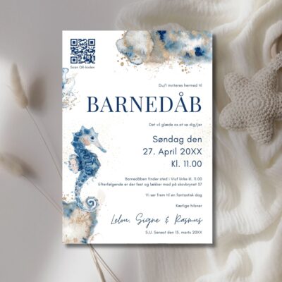 Lelou | Invitation barnedåb luxi