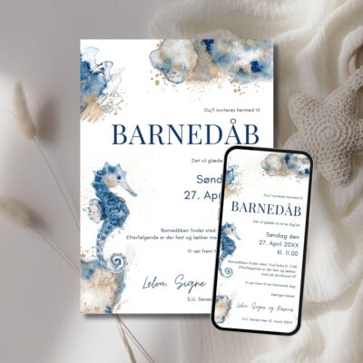 Lelou | Invitation barnedåb kombi