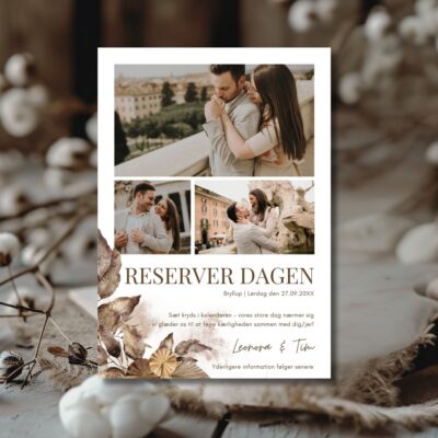 Leonora | Save the date kort bryllup