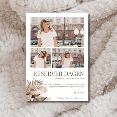 Leonora | Save the date kort konfirmation